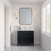 James Martin Brittany 36" Single Bathroom Vanity in Black Onyx, shown in a bathroom setting