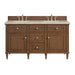 Lorelai 60" Double Vanity, Light Natural Oak w/ 3 CM Ethereal Noctis Silestone Top w/FreePower Wireless Charger