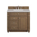 Bristol 36" Single Vanity, Saddle Brown w/ 3 CM Eternal Jasmine Pearl Silestone Top