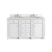 Bristol 60" Double Vanity, Bright White w/ 3 CM Lime Delight Silestone Top