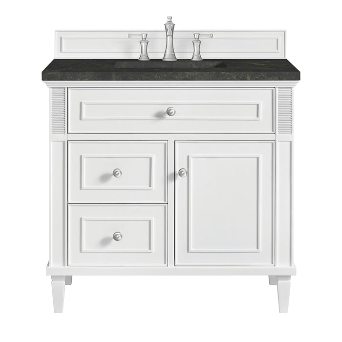 Lorelai 36" Single Vanity, Bright White, w/ 3 CM Phantome Eclos Top