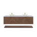 Marcello 72" Double Vanity, Chestnut, w/ 3 CM Siberian Silestone Top w/FreePower Wireless Charger