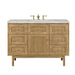 Laurent 48" Single Vanity, Light Natural Oak w/ 3 CM Ethereal Noctis Top