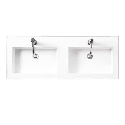 James Martin Vanities Composite Countertop 47" W x 18" D Sink Double Basins