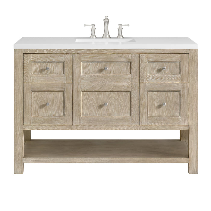 Breckenridge 48" Single Vanity, Serenity Blue, w/ 3 CM Lime Delight Quartz Top