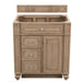 Bristol 30" Single Vanity Cabinet, Whitewashed Walnut