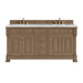 Brookfield 72" Double Vanity, Honey Oak,  w/ 3 CM White Zeus Silestone Top