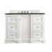 De Soto 48" Single Vanity, Bright White, w/ 3 CM Phantome Eclos Top
