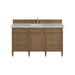 Brittany 60" Single Vanity, Bright White w/ 3 CM Parisien Bleu Silestone Top w/FreePower Wireless Charger