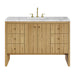 Hudson 48" Single Vanity, Honey Oak w/ 3 CM Ethereal Noctis Silestone Top w/FreePower Wireless Charger