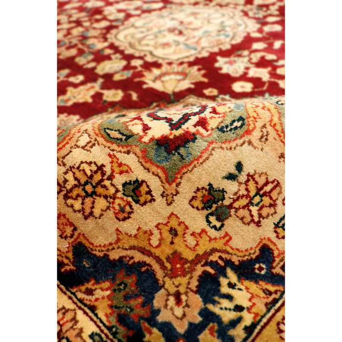 Pasargad Home Agra Collection Hand-Knotted Lamb's Wool Area Rug-11' 2" X 18' 4" , Red PH-260 11X18