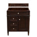 Brittany 30" Single Vanity Cabinet, Burnished Mahogany