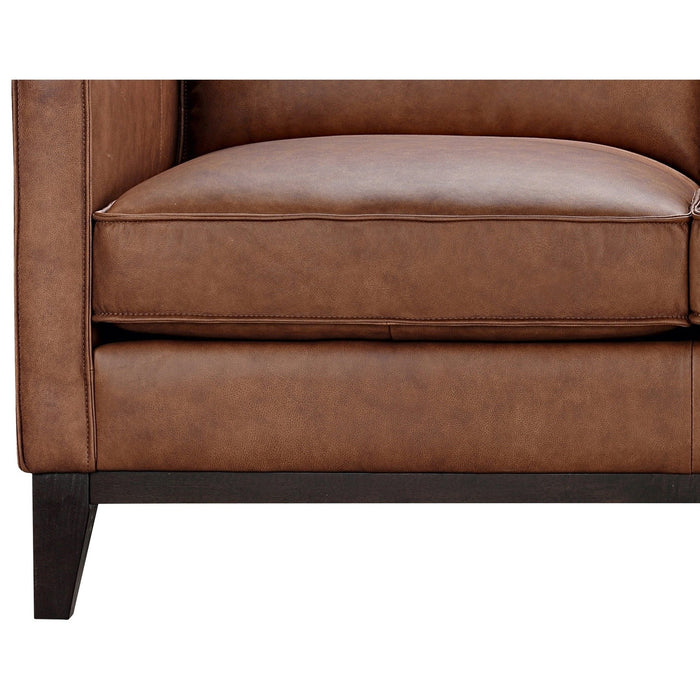GTR Pimlico Brown Leather Loveseat