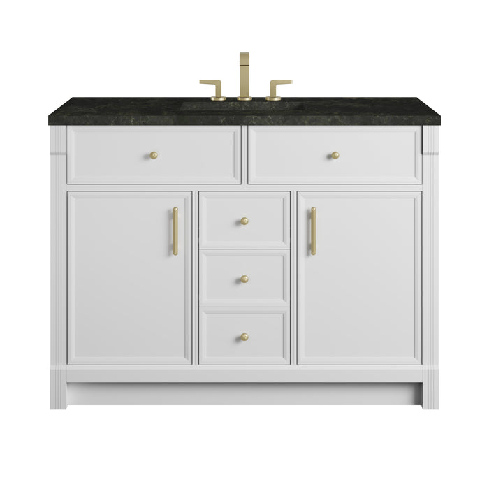 Bellshire 48" Single Vanity, Bright White w/ 3 CM Phantome Eclos Top