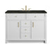 Bellshire 48" Single Vanity, Bright White w/ 3 CM Phantome Eclos Top
