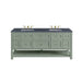 Breckenridge 72" Double Vanity, Light Natural Oak w/ 3 CM Victorian Silver Top