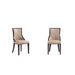 Manhattan Comfort Grand Faux Leather Dining Chair in Tan with Beech Wood Frame
