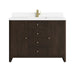 Gracyn 48" Single Vanity, Coastal Driftwood, w/ 3 CM White Zeus Quartz Widespread Top