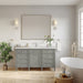 James Martin Brittany 60" Single Bathroom Vanity in Urban Gray, shown in a bathroom setting