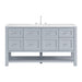 Breckenridge 60" Single Vanity, Smokey Celadon, w/ 3 CM Eternal Jasmine Pearl Silestone Top w/ FreePower Wireless Charger