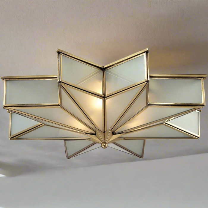 Elk Lighting Decostar Brushed Brass Flush Mount