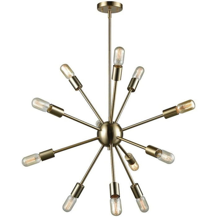 Delphine Satin Black Chandelier