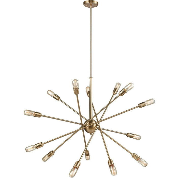 Delphine Satin Brass Chandelier