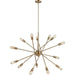 Delphine Satin Brass Chandelier