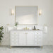Chicago 60" Single Vanity, Walnut Whisper, w/ 3 CM Parisien Bleu Silestone® Top w/FreePower Wireless Charger
