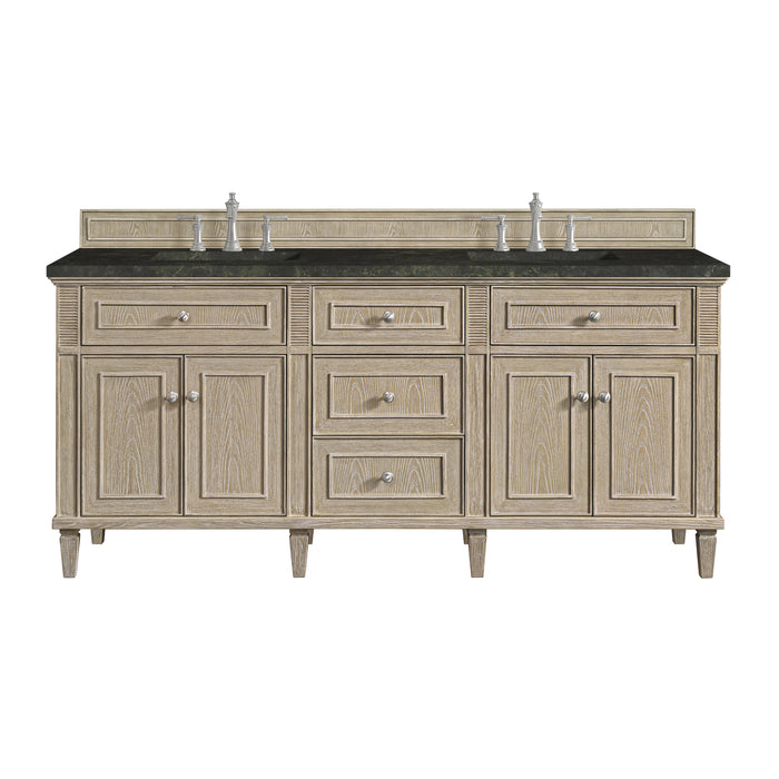 Lorelai 72"Double Vanity, Mid-Century Walnut w/ 3 CM Carrara White Marble Top