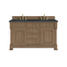 Brookfield 60" Double Vanity, Honey Oak, w/ 3 CM Tajnar Eclos Top