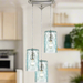 Elk Lighting Diamond Pleat Satin Nickel Pendant