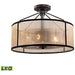 Diffusion Oil Rubbed Bronze LED Semi Flush Mount