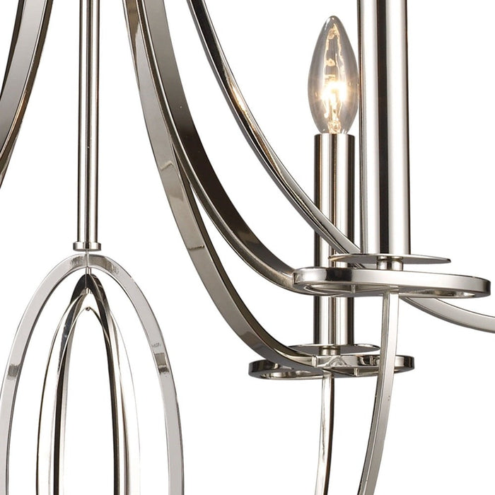 Dione Polished Nickel Chandelier