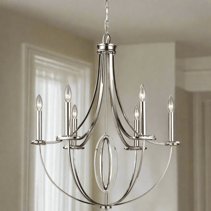 Elk Lighting Dione Polished Nickel Chandelier