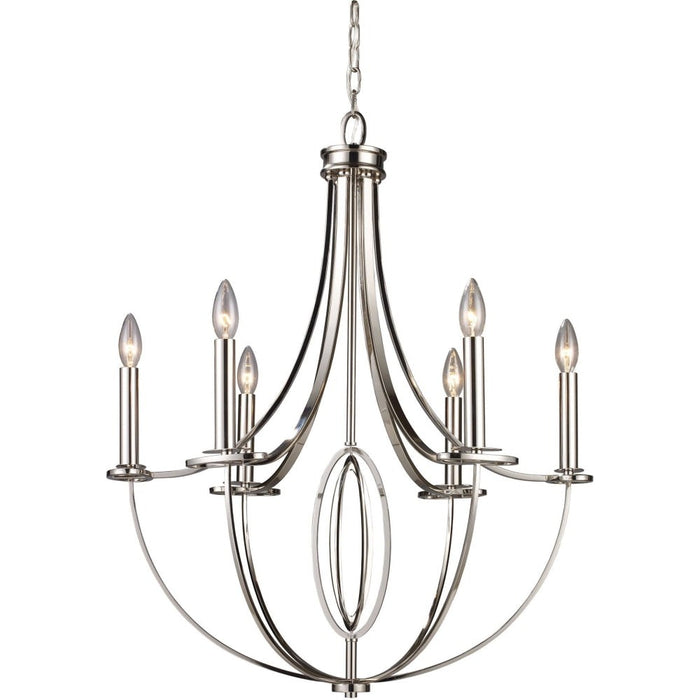 Dione Polished Nickel Chandelier