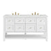 Breckenridge 60" Double Vanity, Bright White, w/ 3 CM Ethereal Noctis Quartz Top