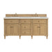 Lorelai 72" Double Vanity, Bright White w/ 3 CM White Zeus Silestone Top