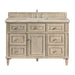 Lorelai 48" Single Vanity, Mid-Century Walnut w/ 3 CM Eternal Jasmine Pearl Silestone Top