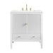 Myrrin 30" Single Vanity, Bright White w/ 3 CM White Zeus Silestone Top