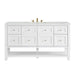 Breckenridge 60" Single Vanity, Bright White, w/ 3 CM Ethereal Noctis Quartz Top