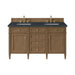 Brittany 60" Double Vanity in Bright White, w/ 3 CM Phantome Eclos Top