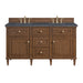 Lorelai 60" Double Vanity, Light Natural Oak w/ 3 CM Parisien Bleu Silestone Top