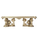 Acme Furniture Seville Double Pedestal Dinning Table - Top in Gold Finish DN00457-1