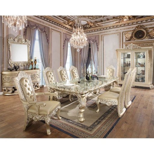 Acme Furniture Vatican Curio - Top & Base in Champagne Silver Finish DN00470-2