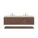 Marcello 72" Double Vanity, Chestnut w/ 3 CM Victorian Silver Top