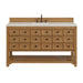 Malibu 60" Single Vanity, Amber Birch, w/ 3 CM Siberian Silestone Top