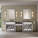 James Martin Vanities Bellshire 96" Dual Vanity Set with 24" Make-Up Counter