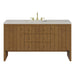 Hudson 60" Single Vanity, Honey Oak w/ 3 CM Siberian Silestone Top