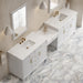 James Martin Vanities Bellshire 120" Dual Vanity Set with 24" Make-Up Counter